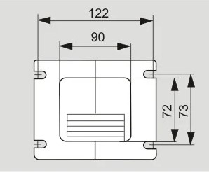 Схема габаритных размеров вентилятора WPA-140 BP